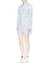 Figure View - Click To Enlarge - SELF-PORTRAIT - 3D floral guipure lace mini dress