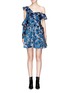 Main View - Click To Enlarge - SELF-PORTRAIT - Floral burnout voile one-shoulder mini dress