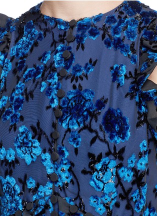 Detail View - Click To Enlarge - SELF-PORTRAIT - Floral burnout voile sleeveless dress