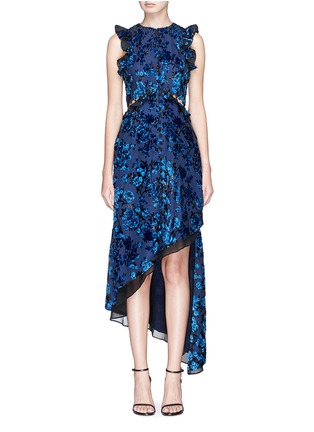 Main View - Click To Enlarge - SELF-PORTRAIT - Floral burnout voile sleeveless dress