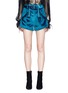 Main View - Click To Enlarge - SELF-PORTRAIT - Lace-up cuff velvet shorts