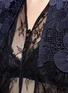 Detail View - Click To Enlarge - SELF-PORTRAIT - Pussybow 3D floral mesh cape guipure lace top