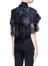 Back View - Click To Enlarge - SELF-PORTRAIT - Pussybow 3D floral mesh cape guipure lace top