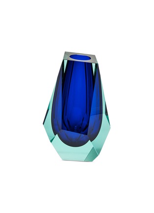 Main View - Click To Enlarge - MOSER - 'Pear' vase – Beryl underlay blue