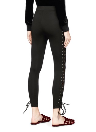 Figure View - Click To Enlarge - 74016 - Lace outseam ponte jersey cropped leggings