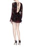 Figure View - Click To Enlarge - 74016 - '366' open back floral burnout voile dress