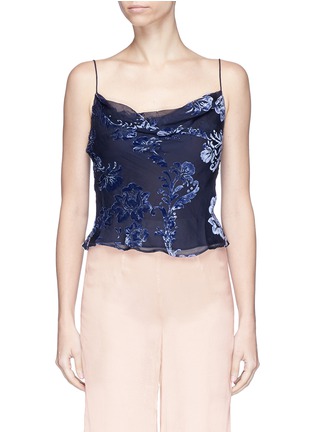 Main View - Click To Enlarge - 74016 - '397' floral burnout voile camisole top