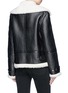 Back View - Click To Enlarge - HELMUT LANG - 'Aviator' shearling panel lambskin leather jacket