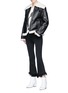 Figure View - Click To Enlarge - HELMUT LANG - 'Aviator' shearling panel lambskin leather jacket