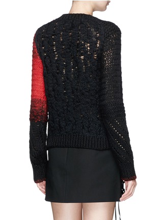 Back View - Click To Enlarge - HELMUT LANG - 'Punk Patchwork' sweater