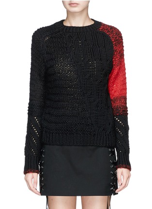 Main View - Click To Enlarge - HELMUT LANG - 'Punk Patchwork' sweater