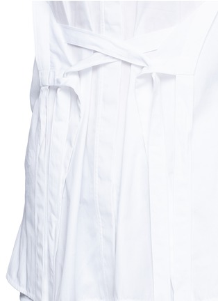 Detail View - Click To Enlarge - HELMUT LANG - Tie front poplin shirt