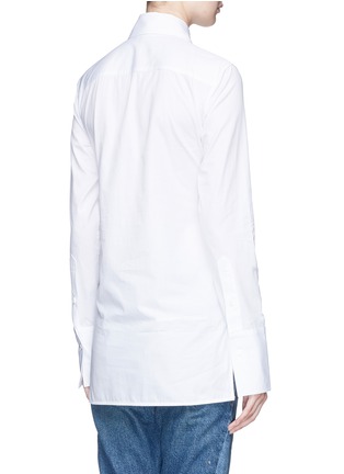 Back View - Click To Enlarge - HELMUT LANG - Tie front poplin shirt