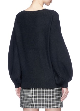 Back View - Click To Enlarge - HELMUT LANG - Balloon sleeve wool-cashmere sweater