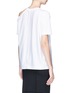 Back View - Click To Enlarge - HELMUT LANG - Cutout shoulder Pima cotton T-shirt