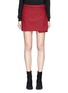 Main View - Click To Enlarge - HELMUT LANG - Wrap front pleated houndstooth skirt