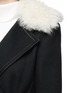 Detail View - Click To Enlarge - HELMUT LANG - Lambskin shearling collar wool-cashmere coat