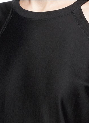 Detail View - Click To Enlarge - HELMUT LANG - Cutout shoulder Pima cotton T-shirt