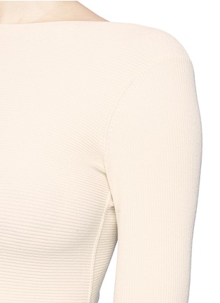 Detail View - Click To Enlarge - HELMUT LANG - Tie open back technical rib jersey top
