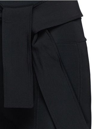 Detail View - Click To Enlarge - HELMUT LANG - Tie waist technical jersey flared leggings