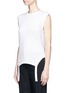 Front View - Click To Enlarge - HELMUT LANG - Garter trim Pima cotton jersey tank top