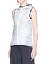 Front View - Click To Enlarge - CALVIN KLEIN PERFORMANCE - Illusion print mesh back sleeveless windbreaker jacket