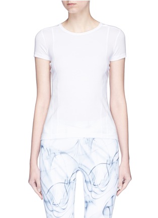 Main View - Click To Enlarge - CALVIN KLEIN PERFORMANCE - Mesh panel performance T-shirt