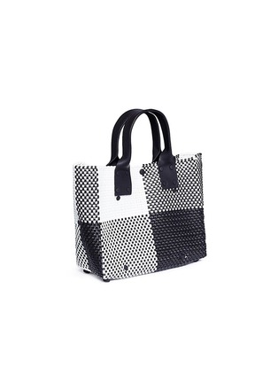 Detail View - Click To Enlarge - TRUSS - Plaid PVC crossbody tote
