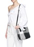Front View - Click To Enlarge - TRUSS - Plaid PVC crossbody tote