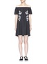 Main View - Click To Enlarge - TOPSHOP - Floral embroidered off-shoulder jersey dress