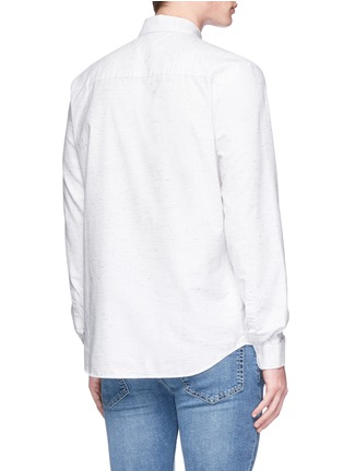 Back View - Click To Enlarge - TOPMAN - Slim fit slub cotton shirt