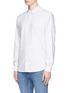 Front View - Click To Enlarge - TOPMAN - Slim fit slub cotton shirt
