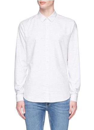 Main View - Click To Enlarge - TOPMAN - Slim fit slub cotton shirt