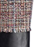 Detail View - Click To Enlarge - ALEXANDER MCQUEEN - 'Wishing Tree' leather panel tweed pencil skirt