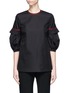 Main View - Click To Enlarge - ALEXANDER MCQUEEN - Tiered puff sleeve embroidered poplin top