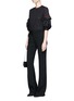Figure View - Click To Enlarge - ALEXANDER MCQUEEN - Tiered puff sleeve embroidered poplin top