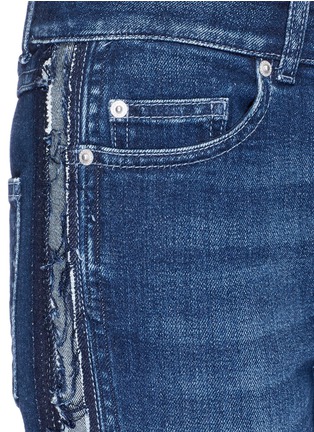 Detail View - Click To Enlarge - ALEXANDER MCQUEEN - Reverse outseam letout cuff cropped skinny jeans