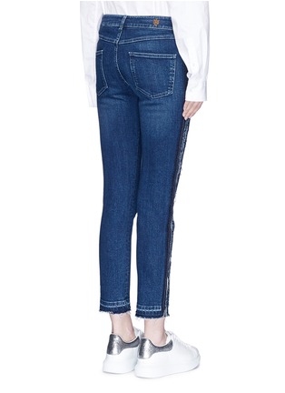 Back View - Click To Enlarge - ALEXANDER MCQUEEN - Reverse outseam letout cuff cropped skinny jeans
