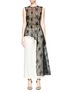 Main View - Click To Enlarge - ALEXANDER MCQUEEN - Swallow guipure lace asymmetric top