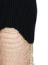 Detail View - Click To Enlarge - ALEXANDER MCQUEEN - Metallic mesh panel rib knit maxi skirt