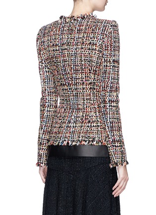 Back View - Click To Enlarge - ALEXANDER MCQUEEN - 'Wishing Tree' tweed fitted jacket