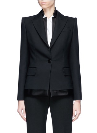 Main View - Click To Enlarge - ALEXANDER MCQUEEN - Layered lapel underlay suiting jacket