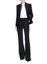 Figure View - Click To Enlarge - ALEXANDER MCQUEEN - Layered lapel underlay suiting jacket
