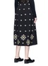 Back View - Click To Enlarge - ELIZABETH AND JAMES - 'Lottie' floral embellished crepe midi skirt