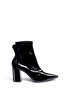 Main View - Click To Enlarge - CLERGERIE - 'Karli' ribbon tie patent leather ankle boots