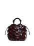 Main View - Click To Enlarge - TRADEMARK - Interlocking loop small croc embossed leather drawstring tote