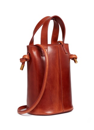 Detail View - Click To Enlarge - TRADEMARK - 'Garden' leather bucket bag