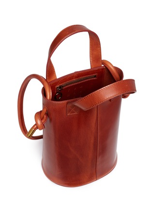 Detail View - Click To Enlarge - TRADEMARK - 'Garden' leather bucket bag