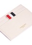Detail View - Click To Enlarge - THOM BROWNE  - Stripe pebble grain leather cardholder