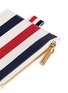 Detail View - Click To Enlarge - THOM BROWNE  - Stripe pebble grain small zip pouch